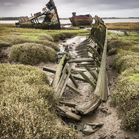 Buy canvas prints of Fleetwood Wrecks  by Michael Houghton