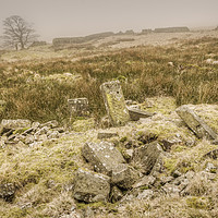 Buy canvas prints of Misty Bronte Ruins by Michael Houghton