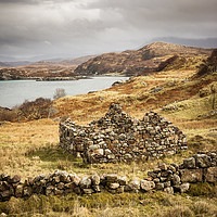 Buy canvas prints of Drumbeg Culkein ruin by Michael Houghton