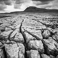 Buy canvas prints of Ingleborough from White Scars by Michael Houghton