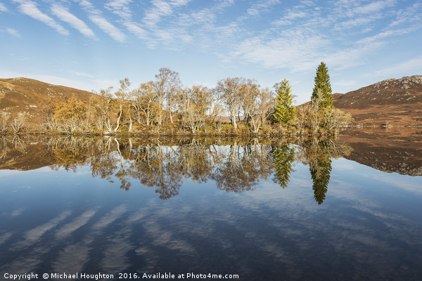 Loch Tarff Reflections Picture Board by Michael Houghton
