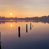 Buy canvas prints of west port lake sunset by Andy Evans