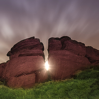 Buy canvas prints of Moon rise over the Peak District by Andy Evans