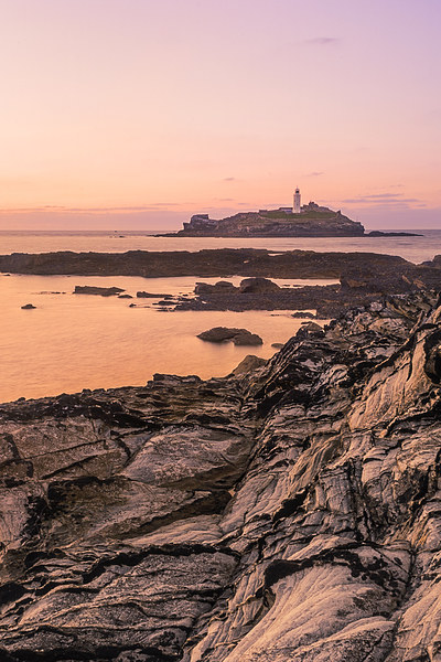 Godrevy Lighthouse Picture Board by Andy Evans