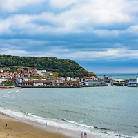 Buy canvas prints of Scarborough South Bay & Castle by Neil Vary