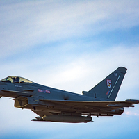 Buy canvas prints of The Eurofighter Typhoon Fly past by Neil Vary