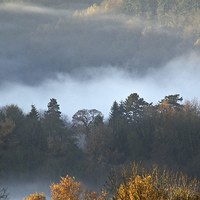 Buy canvas prints of Wye Valley Mist by Jon Gopsill
