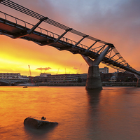 Buy canvas prints of  Millennium Bridge by Tedz Duran