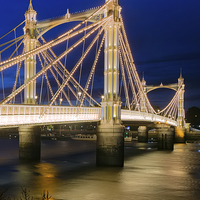 Buy canvas prints of  Albert Bridge London by Tedz Duran