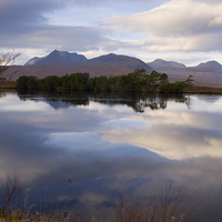 Buy canvas prints of  Relections - Loch Cul Dromannan, Scottish Highlan by Graham Light