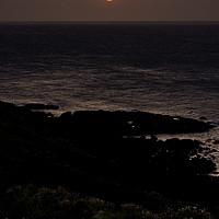 Buy canvas prints of Setting sun over Cape Cornwall by Graham Light
