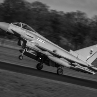 Buy canvas prints of 41sqn Typhoon Launch by Barrie May