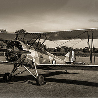 Buy canvas prints of Avro Tutor - Vintage Processing by Barrie May