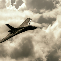 Buy canvas prints of Vulcan XH558 Cloudscape by Barrie May