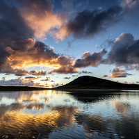 Buy canvas prints of  Sunset, Toe Head, Isle of Harris by Janet Burdon
