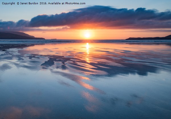 Summer Sunset Over Balnakeil Bay Picture Board by Janet Burdon