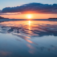 Buy canvas prints of Summer Sunset Over Balnakeil Bay by Janet Burdon