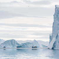 Buy canvas prints of Sailing through  the Icefjord by Janet Burdon