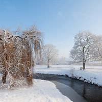 Buy canvas prints of Winter Morning at Sinnington by Janet Burdon