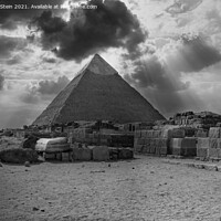 Buy canvas prints of Pyramid Storms - Giza by Gordon Stein