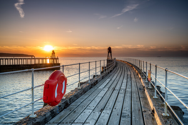 Whitby Sunset from The East Pier Picture Board by Richard Burdon