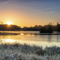 Buy canvas prints of Winter Sunrise, Castle Howard  by Richard Burdon