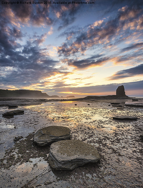  Summer Sunset at Saltwick bay Picture Board by Richard Burdon