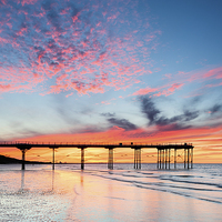 Buy canvas prints of Fire and Water, Saltburn by Richard Burdon