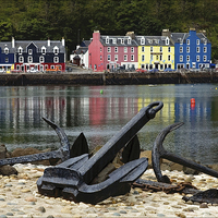 Buy canvas prints of The colourful seafront at Tobermory by Richard Burdon