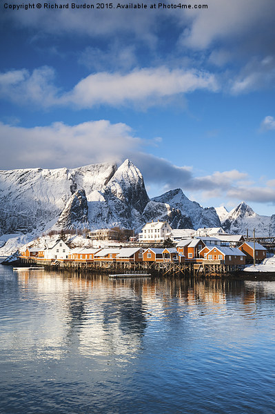 Sakrisoy village, Lofoten islands Picture Board by Richard Burdon