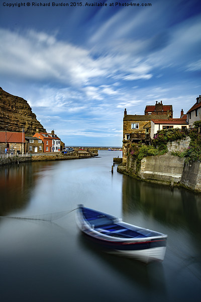 "Leading Light", Staithes Picture Board by Richard Burdon