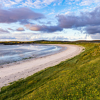 Buy canvas prints of Evening Light on Hougharry Bay, North Uist by Richard Burdon