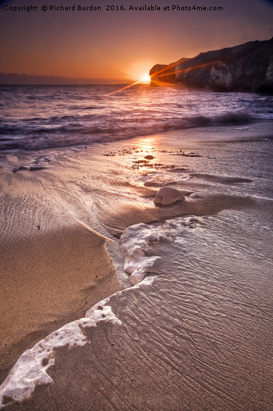 Selwicks Bay Sunrise Picture Board by Richard Burdon