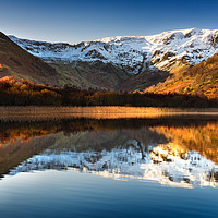 Buy canvas prints of Autumn Light on Brothers water by Richard Burdon