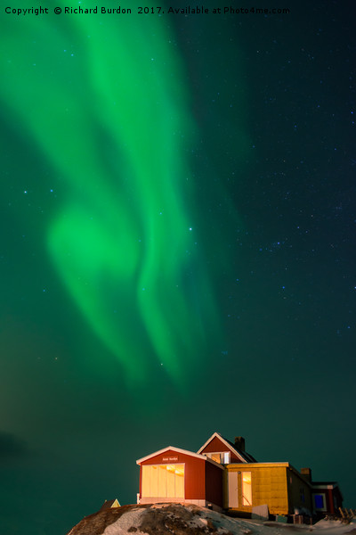 The Northern Lights Hotel Picture Board by Richard Burdon
