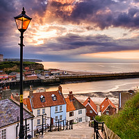 Buy canvas prints of The 199 Steps Whitby by Richard Burdon