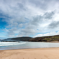 Buy canvas prints of A Wild Afternoon At Sandwood Bay by Richard Burdon
