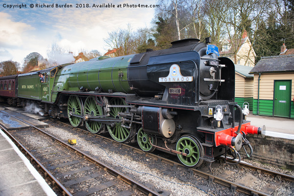 The Tornado Arriving In Pickering Station Picture Board by Richard Burdon