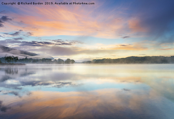 Loch Ard Sunrise Picture Board by Richard Burdon