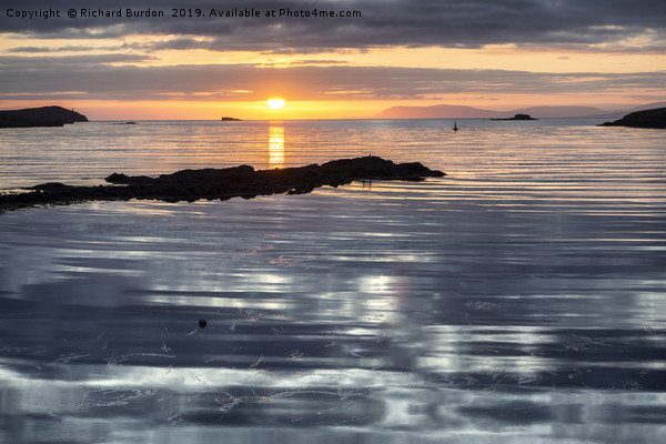 Lochmaddy Sunrise Picture Board by Richard Burdon
