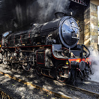 Buy canvas prints of A Thompson Class Loco at Pickering Station by Richard Burdon