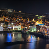 Buy canvas prints of Whitby Panorama by Richard Burdon