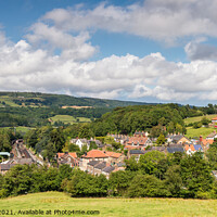 Buy canvas prints of Grosmont Village from Lease Rigg by Richard Burdon