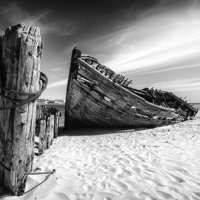 Buy canvas prints of Ship Wreck in Brittany by simon pither