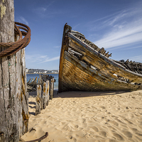 Buy canvas prints of  Shipwreck, Brittany by simon pither