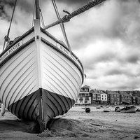 Buy canvas prints of  Boat at St Ives Harbour by simon pither