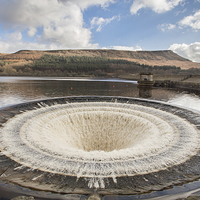 Buy canvas prints of  Ladybower Reservoir plughole  by Lee Wright