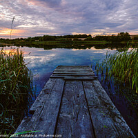 Buy canvas prints of Nightfall at Wintersett Reservoir by Tony Clement