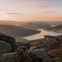 Buy canvas prints of  Bamford Edge View by Tony Clement