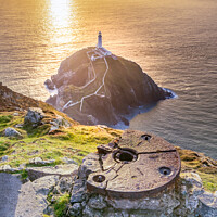Buy canvas prints of View to South Stack Lighthouse  by Gail Johnson